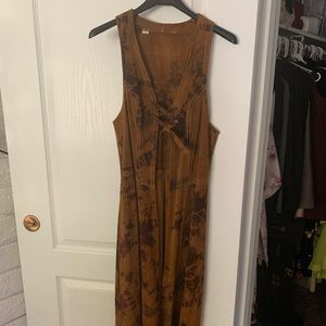 Vintage 70’s RARE Leather Tie-Dyed Duster